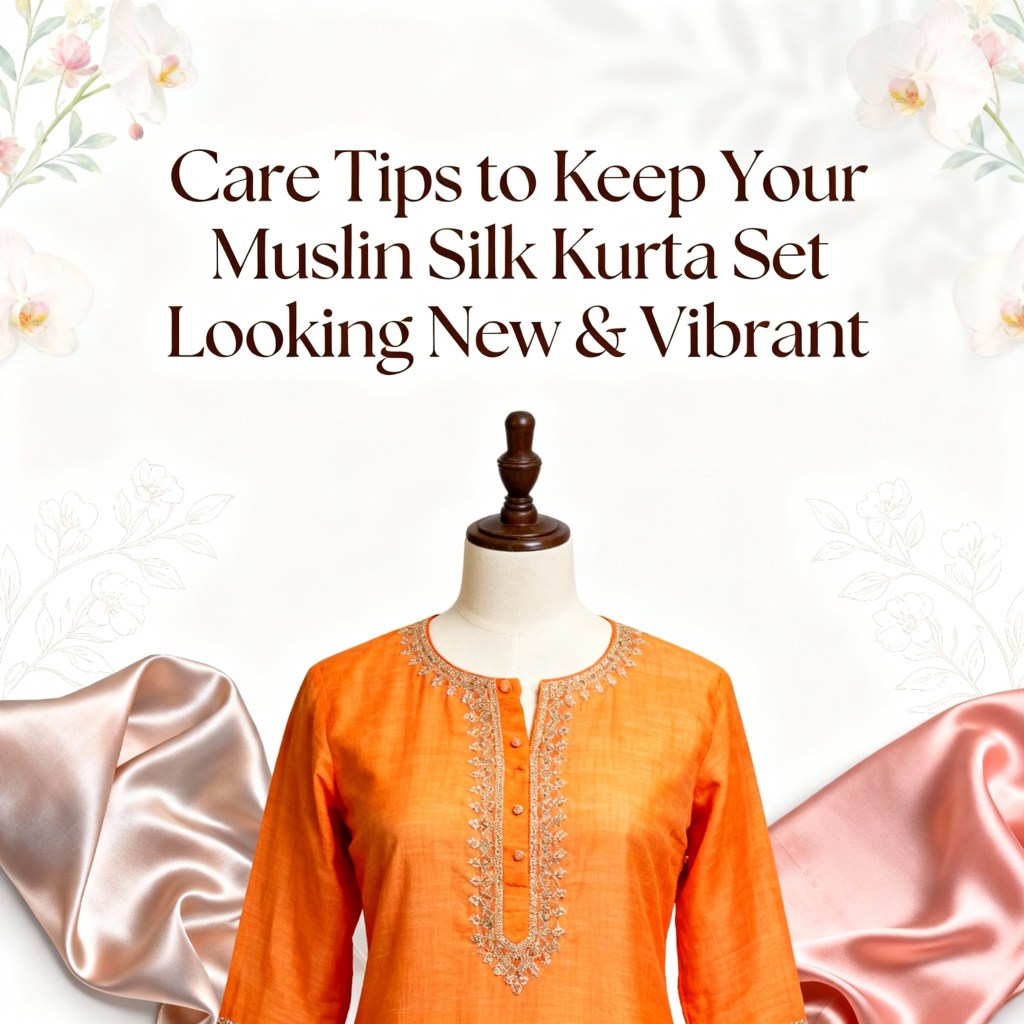 Care Tips to Keep Your Muslin Silk Kurta Set Looking New & Vibrant